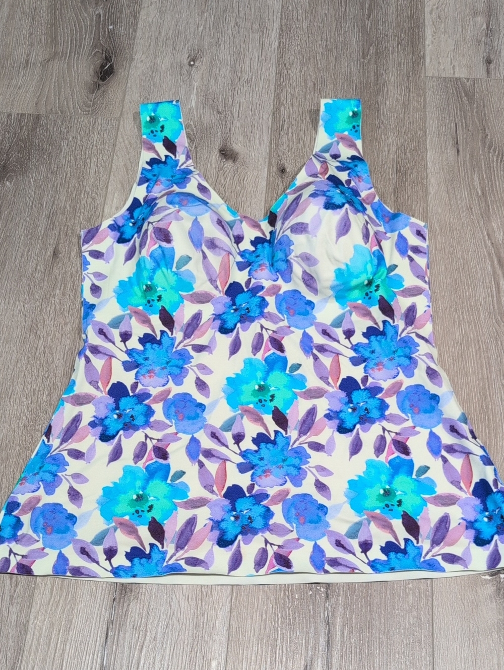 knix Blue & Purple Floral Tank Top